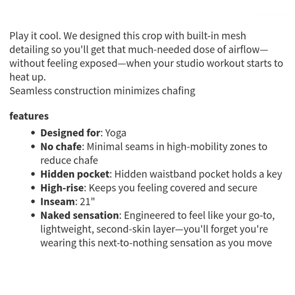 LULULEMON Reveal Crop *Zen Expression - Picture 12 of 12